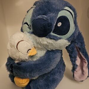 Blue Stitch Plush Toy Hugging Removable Ducky